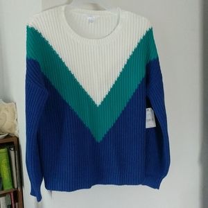 Color Block Sweater Knit NWT